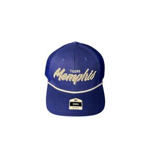 NWT NCAA Memphis Tigers Scrawl Hat: Cotton Adjustable Baseball Cap, Rope Detail